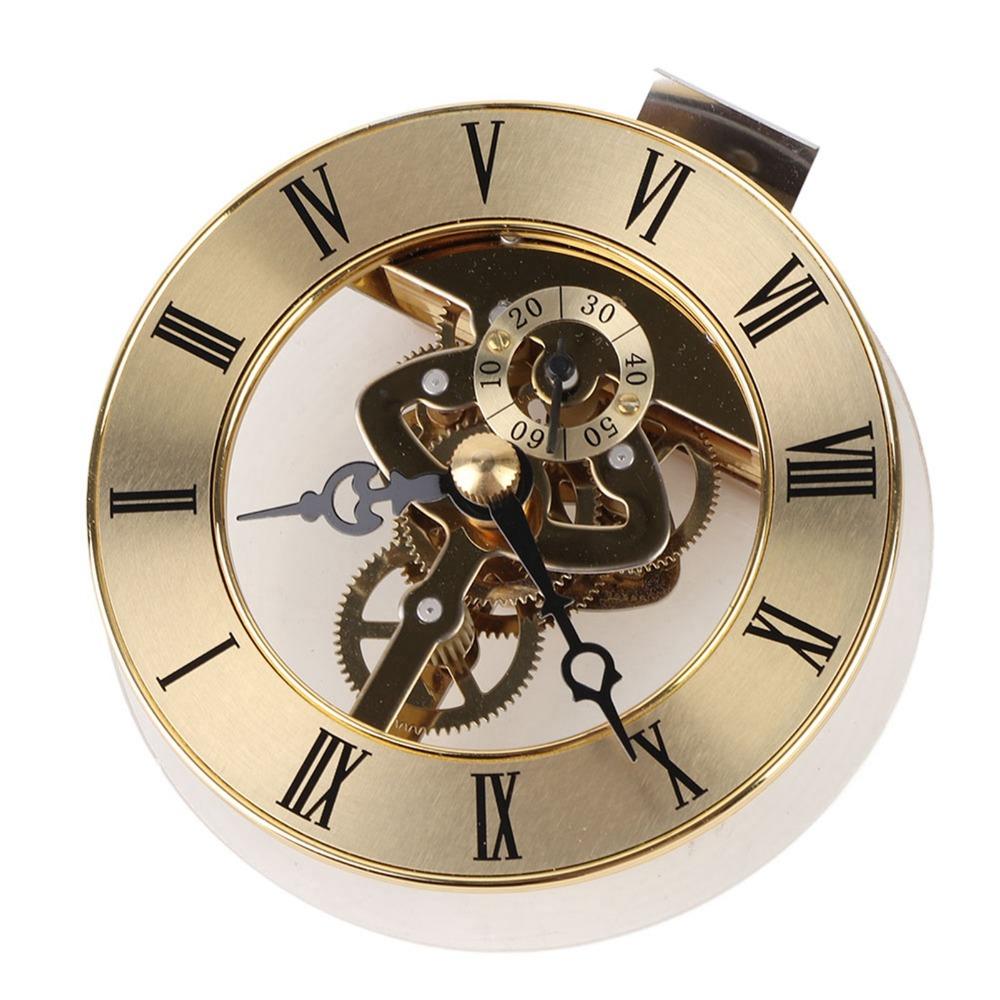 Round Shape Built in Clock Insert Metal Construction Clock Accessories  Home Decoration