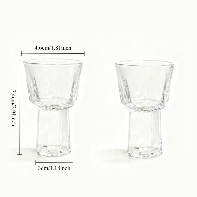 

Наборы из 2 шт. 20 мл Рюмка Коктейльная рюмка Креативный бокал для вина Вечеринка Прозрачная рюмка для виски Роскошные бокалы для вина Бытовая посуда для напитков 20ml