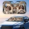 Springer Spaniel Soccer Cheer Sun Visor Car Front Windshield Sun Shade Foldable Reflective UV Protection Heat Insulation Cover