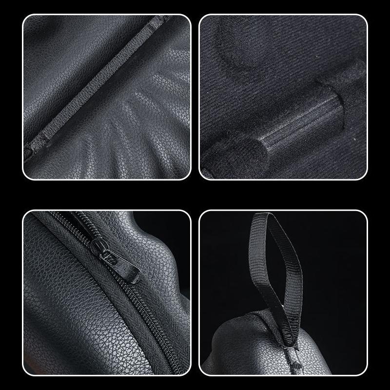 Черный кейс для очков из искусственной кожи с молнией, ударопрочный кейс для солнцезащитных очков из ЭВА, портативный кейс для хранения солнцезащитных очков onesize