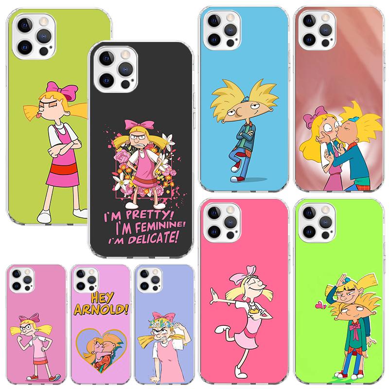 Cartoon Hey Arnold Fondos Phone Case For Iphone 17 Air 16 15 Plus 16E 14 Pro Max 13 Mini 12 11 7 8 SE Fundas Soft Back Cover 17