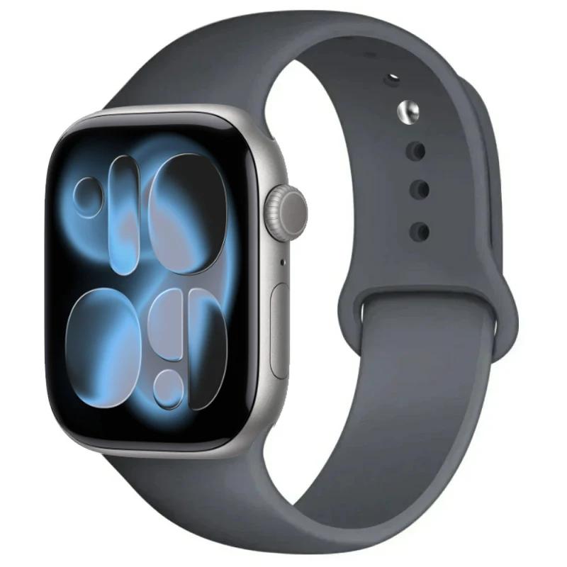 For Watch Bands 46mm 42mm 45mm 44mm 40mm Silicone Sport Bracelet Iwatch Series 11 10 - 8 7 6 5 4 SE 9 Ultra 3/2 49mm Strap