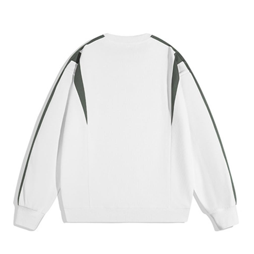 Pánská mikina volného střihu s dlouhým rukávem a kulatým výstřihem