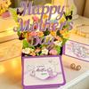 Flower Mom Greeting Card Butterfly Flower Pop Up Card 3D Mother's Day Card  Party Decoration