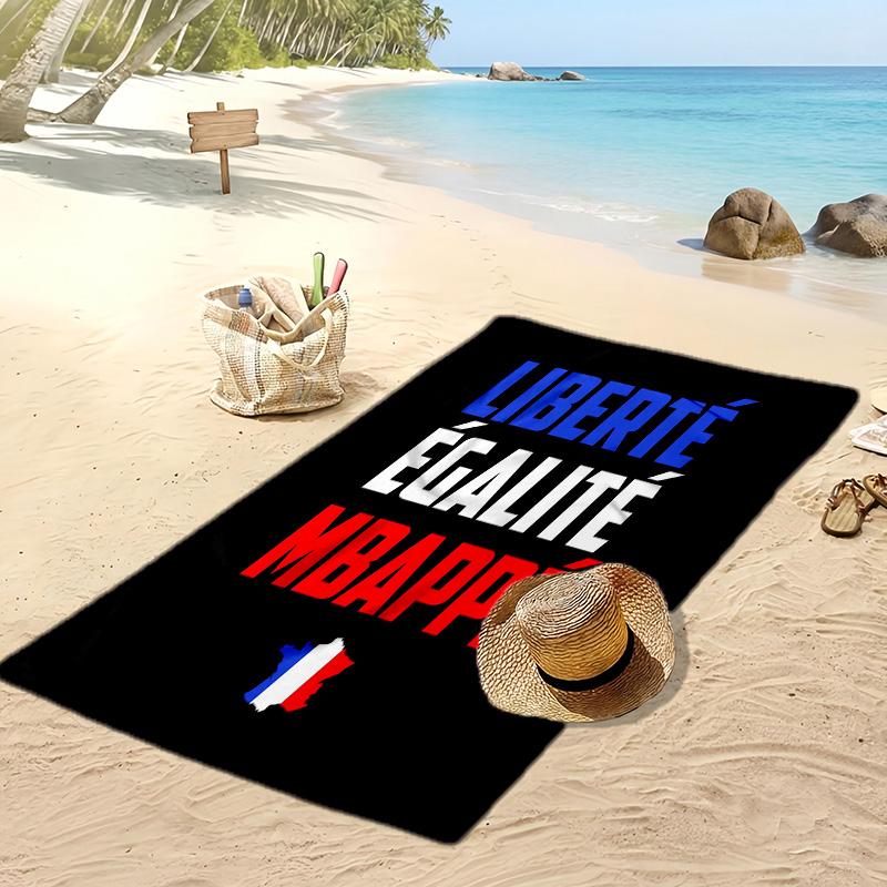 France National Football Team Printed Beach Towel Quick Dry Soft TowelPortable Large Rectangular Beach Blanket for Travel Swimming Pool