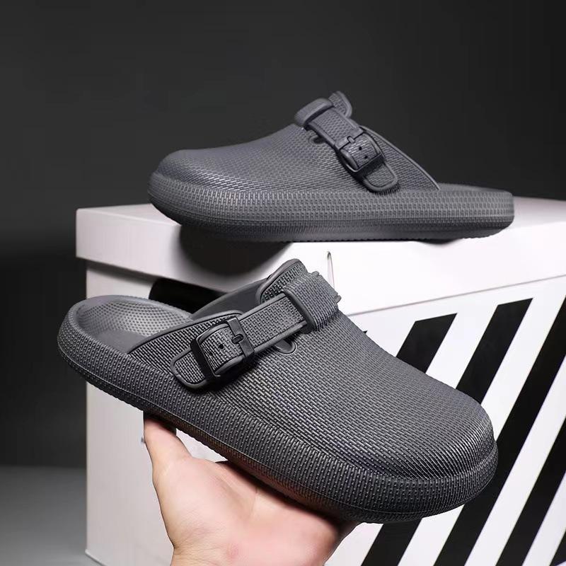 Fashion New 2024 Summer Men Sandals Light EVA Men's Casual Shoes Fashion Buckle Home Garden Outdoor Male Beach Flat Slippers Big Size 45