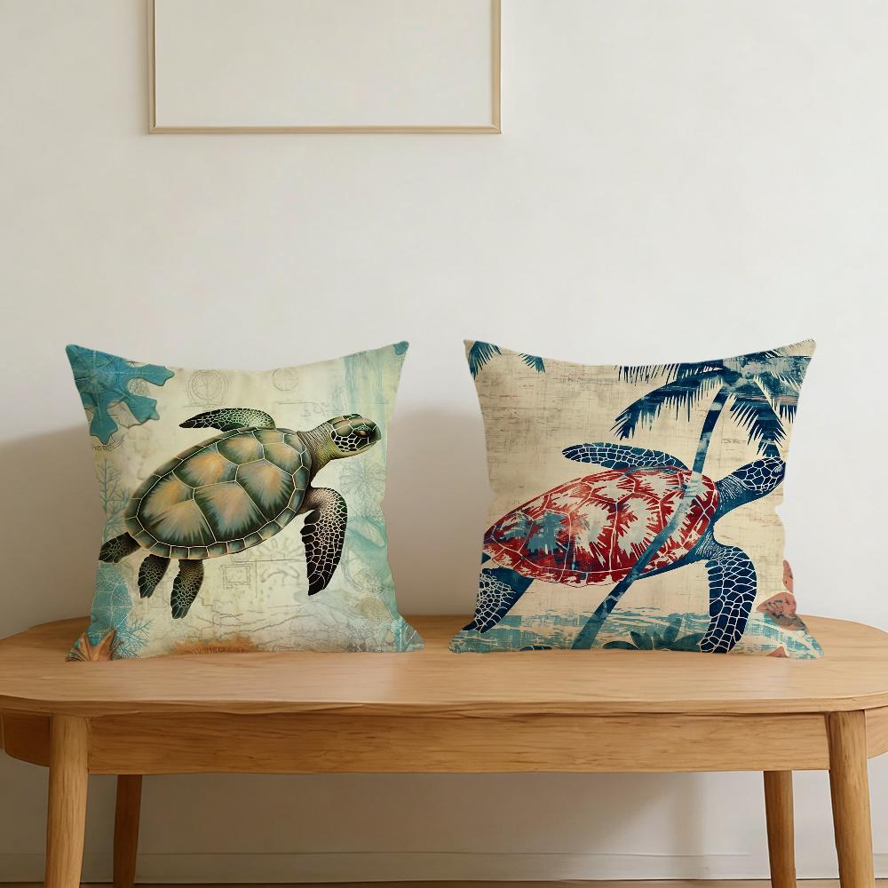 Sea Turtle cute cushion cover For Pillow Printing Sofa Decoration Home Car Room Coffee Shop Office Nordic Simplicity