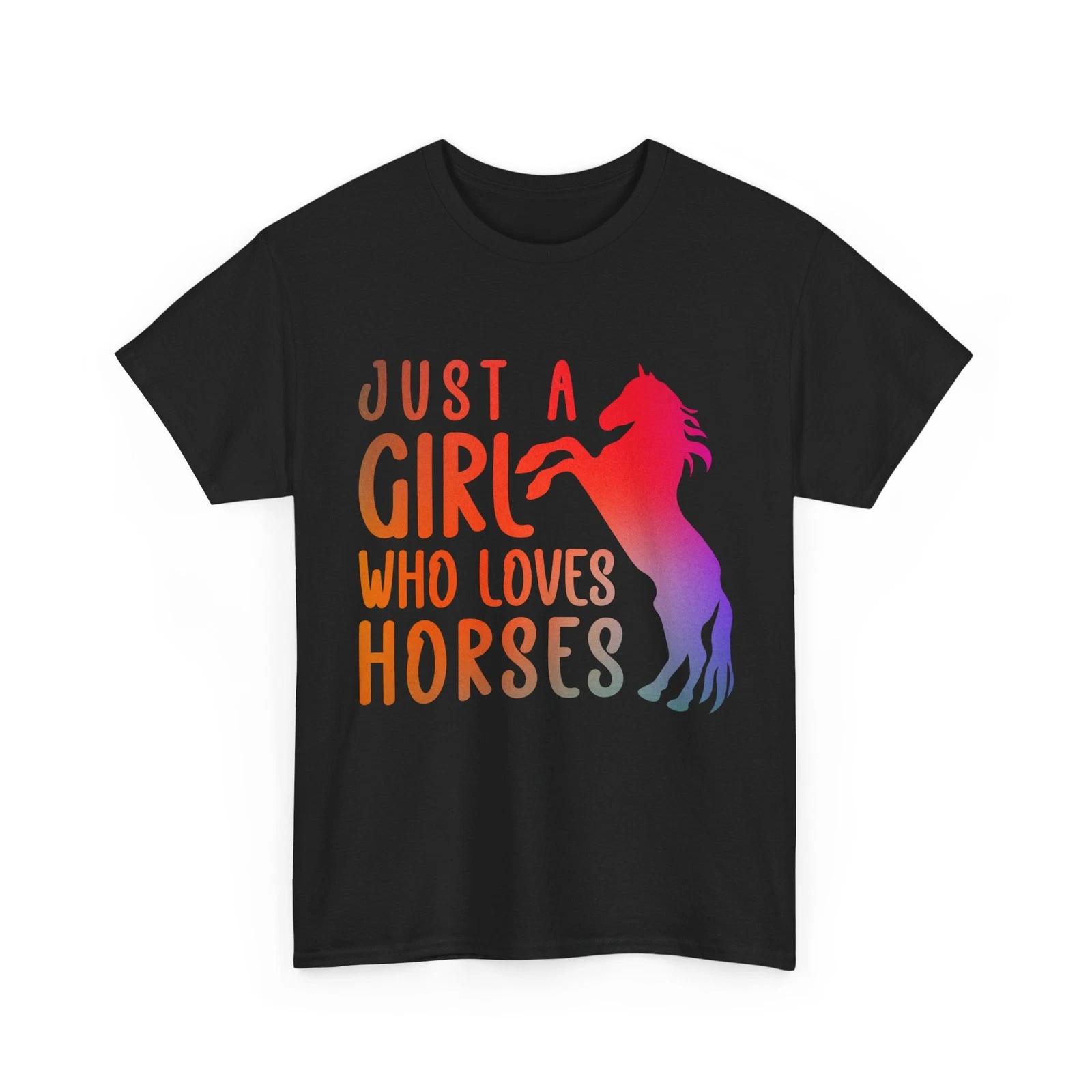 Horse T shirt, Horse Riding Just A Girl Who Loves Horses Girls Shirt XL