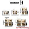 2pcs, 2D FLAT PRINTING Curtains (Without Rod) Savannah Harmony Popular Popular Curtain 100% Polyester Curtains Decorations