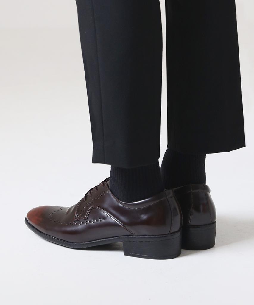 Pascorozen Ms1124 4-Hole Wingtip Dress Shoes London Brogue Brown [250~280Mm]