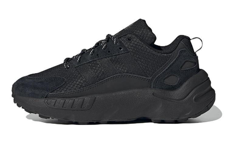 Adidas Originals ZX 22 Comfortable Abrasion Resistant Low top Kids Running Shoes Black GW3659 36