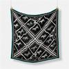 POBING Twill Silk Scarf Woman Horse Print Square Scarves Wraps Bandana Small Hijab Foulards Lady Tie Headband Neckerchief 53CM