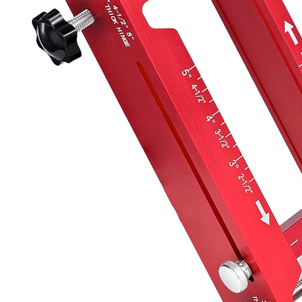 Aluminum Alloy Router Template Kit 1/4in Radius Mortise Jig Hinge Template  For Door Installation