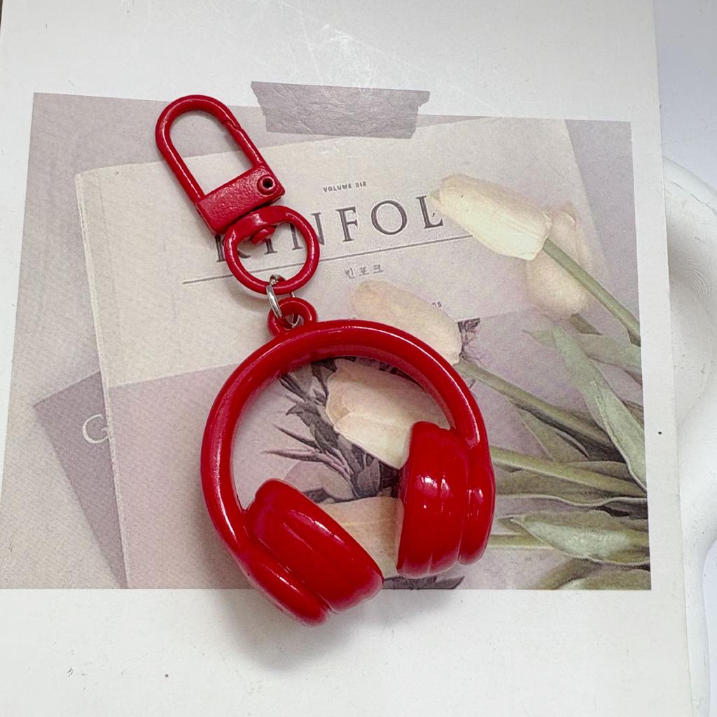 1 Piece Mobile Phone Chain Earphone Charm Backpack Hanging Decoration Cute Colorful 3D Earphones Pendant Keychain Gifts