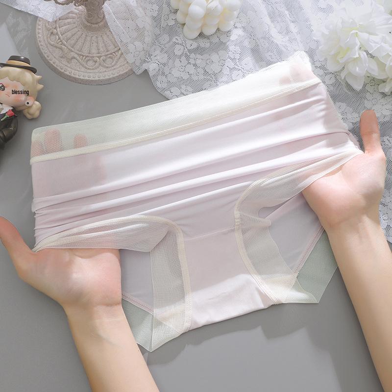 

Ультратонкое ледяное шелковое быстросохнущее бесшовное нижнее белье с высокой посадкой, дышащее женское - Летняя горячая распродажа M