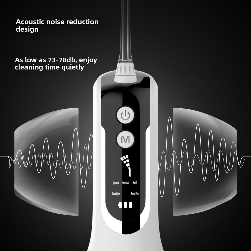 Portable Tooth Flusher, Rechargeable Electric Tooth Washer, Oral Care, Water and Dental Floss, Intelligent Display, Large-screen Tooth Cleaner.
