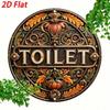Vintage Metal Toilet Sign 20x30cm Humorous Home Outdoor Decor