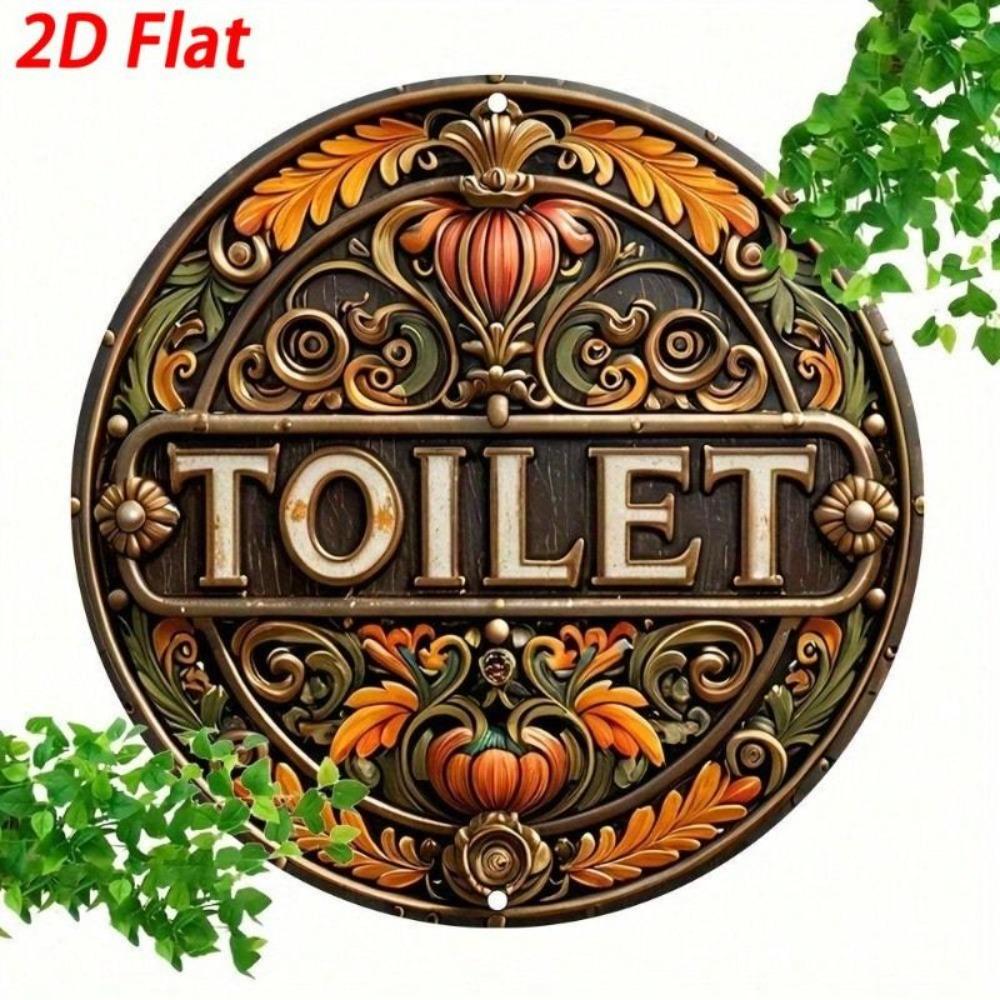 Vintage Metal Toilet Sign 20x30cm Humorous Home Outdoor Decor