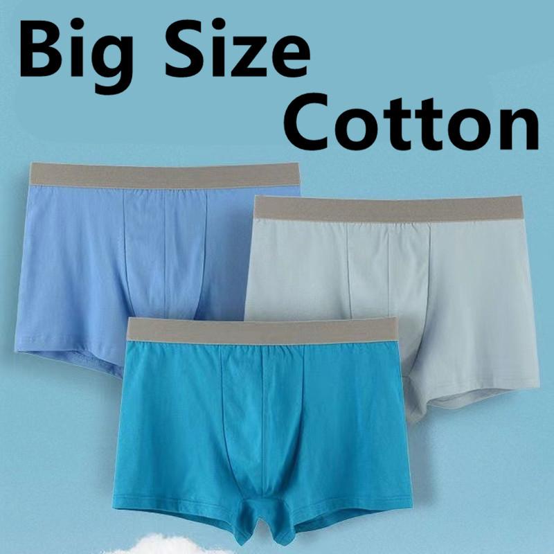 6 Pcs Plus Size Men Cotton Boxer Briefs Mid‑Waist Breathable Underpants L XL XXL 3XL 4XL 5XL 6XL