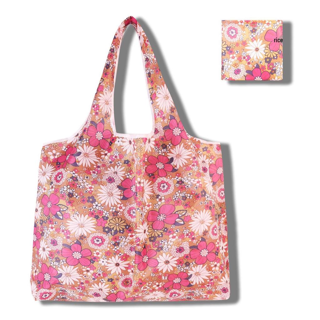 Eco-Friendly Large Capacity Foldable Tote Bag - Creative, Portable, Printed, and In Stock