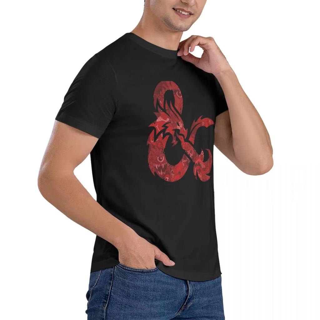 Bestiary Ambersand T Shirt Men 100% Cotton Casual T-Shirts Round Collar D-Dungeons and Dragons DND Tee Shirt Short Sleeve