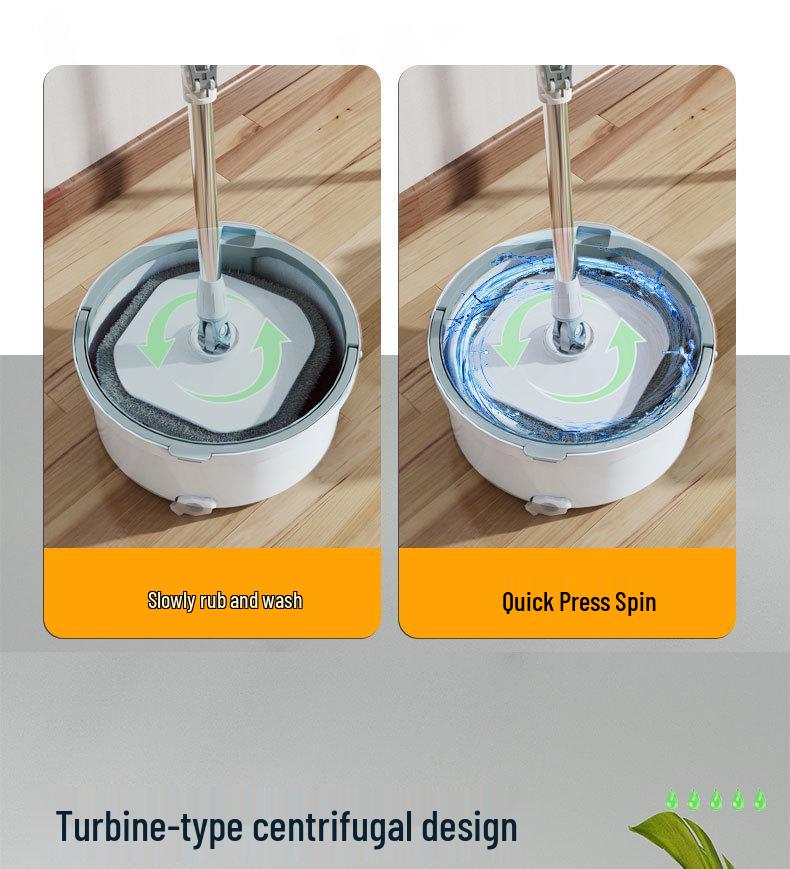 Hands-Free Spin Mop & Bucket Set for Clean & Dirty Water Separation