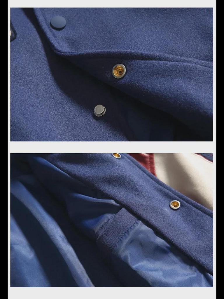 Jaqueta de Beisebol Masculina Estilo Coreano com Contraste de Cores Primavera/Outono 2024 - Look Americano Moderno que Combina com Tudo