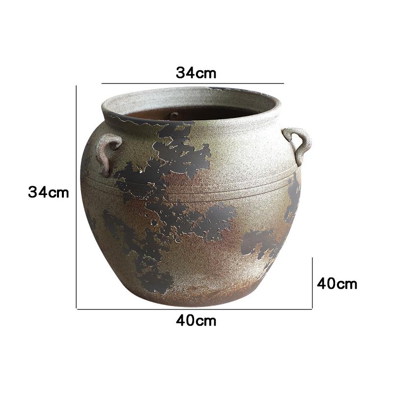 Retro Wabi-Sabi Zen Pottery Vase for Home and Hotel Decor