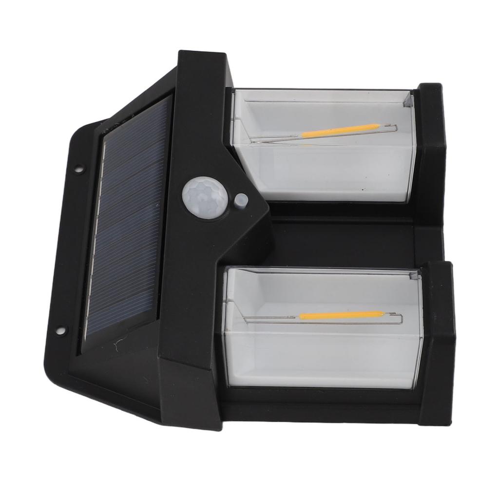 Outdoor Wall Lamp Square 2 Lamps Motion Sensing 3 Modes Solar Powered Waterproof Wall Mounted