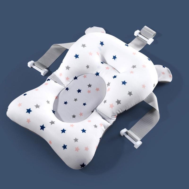 Baby Bath Seat Support Mat Infant Anti-Slip Soft Comfort Body Cushion Foldable Baby Bath Tub Pad Chair Newborn Bathtub Pillow
