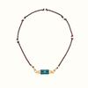 Retro Colored Stainless Steel Pendant Necklace For Women Handmade Braided Rope Chain Jewelry Accessories