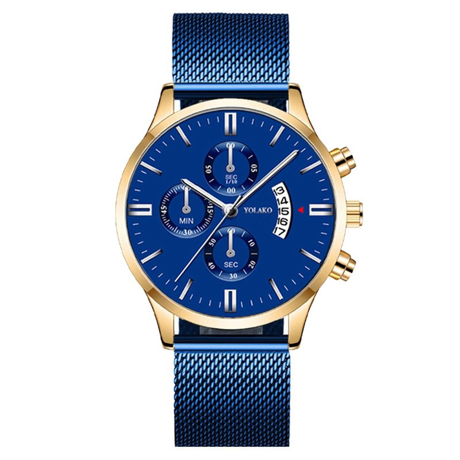 

Mens Leather Business Fashion Watch Strap Watch For Gift Giving One Size