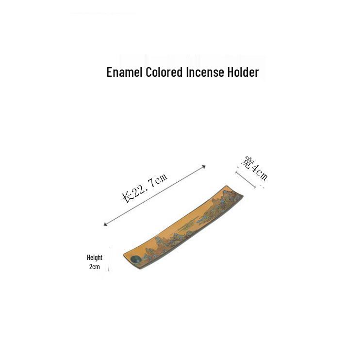 Enamel Ceramic Incense Holder: Antique Style Cloisonné Sandalwood Burner for Tea Ceremony and Home Decor.