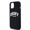 Dkny Dkhmp15Ssnyach Iphone 15 / 14 / 136.1 Czarny/Black Hardcase Liquid Silicone White Printed Logo Magsafe