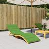 Sun Lounger Cushion Melange Green 200x70x4 Cm Fabric