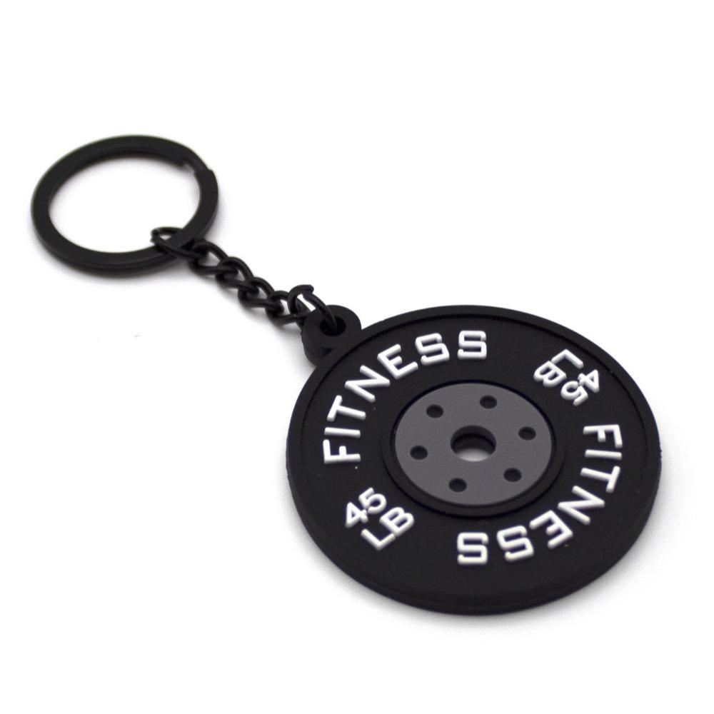 Simulation Barbell Plates Keyring Dumbbell Fitness Series Pendant  Bodybuilder