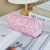 LG Large Capacity Pencil Case - Cute Quilted Cherry & Strawberry Print Ins Style Stationery Bag, Dual-use Student Pen Bag & Cosm