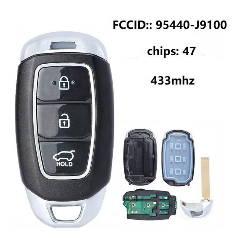 Ac29-High Quality Car Remote Smart Card Remote Car Key 434 Frequency ID 47 Chip 95440-J9100 For Hyundai Kona 2018