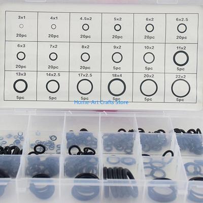 Y3NA Packung mit 225 Schwarzen Gummi-O-Ringen Sortimentsset Dichtungen Dichtringe 18 Größen Unterlegscheiben-Dichtungen für Sanitärinstallationen Autoreparatur