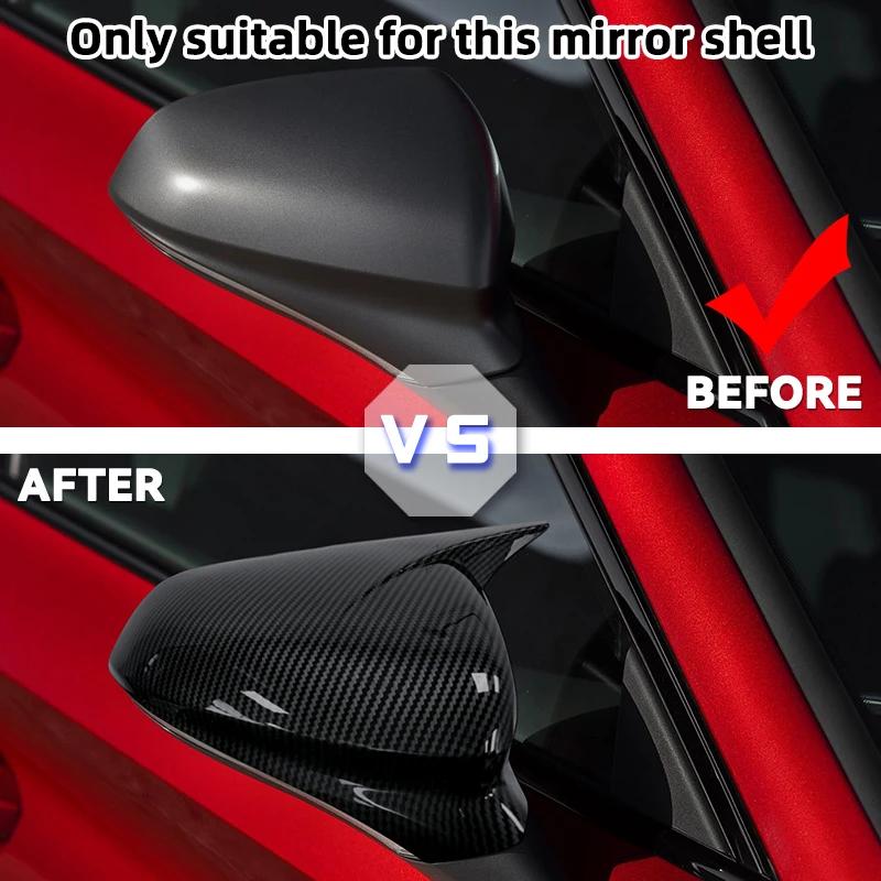 For Seat Leon MK4 Cupra 2020-2025 FR ST Pair Side Wing Mirror Cover Caps Rearview Mirror Cover Trim Add On Rear View Mirror Trim