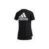 adidas Back Letter Logo Round Neck Short Sleeve Sports T-Shirt Women Tops Black FL2341