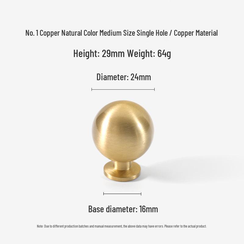 French Light Luxury Gold Brass Drawer Pull Handle