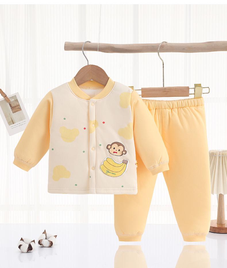 Autumn Winter Padded Baby Clothes Set for Boys & Girls - Warm Cotton Separates