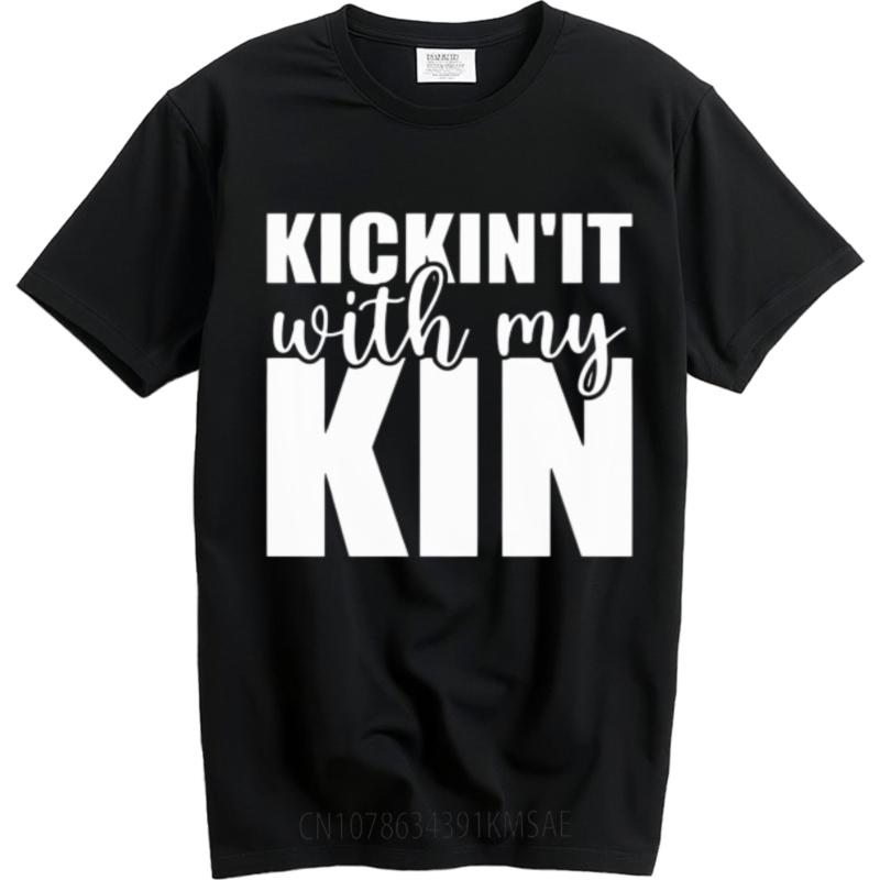 Travel Unisexs Tshirt Unisex Summer T Shirt Casual Kickin It With My Kin Cool For Unisex Teeshirt Comfortable Short Sleeve Shirt