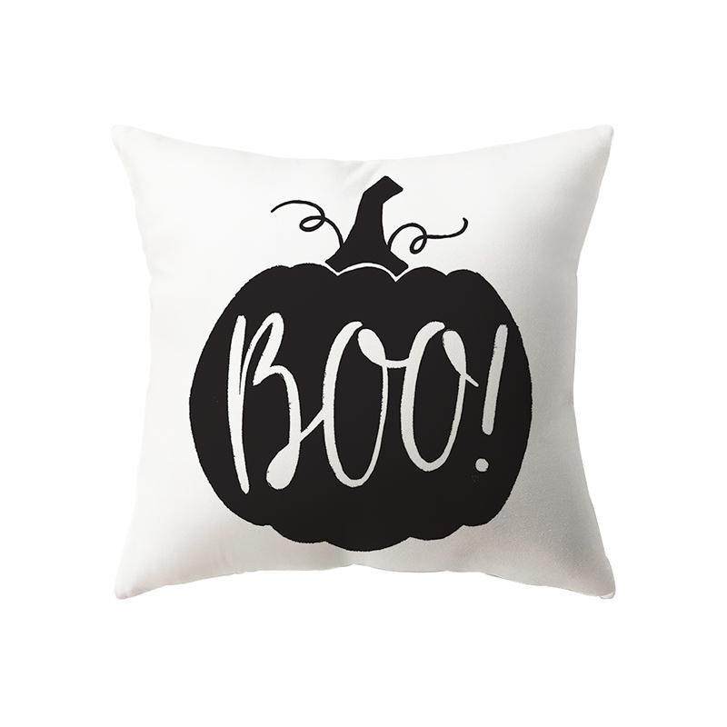 

Черно-белая наволочка с тыквой и алфавитом, наволочка на тему Хэллоуина, наволочка для дивана, стула, кровати, домашний декор 40x40cm