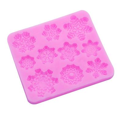 DIY Weihnachts-Schneeflocken Silikonform für Fondant, Kuchen, Schokolade und Ton