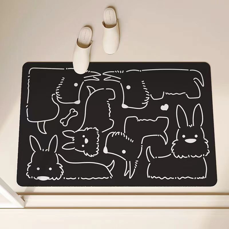 

Милый нескользящий коврик для ванной, абсорбирующий коврик, быстросохнущий коврик для туалета из диатомовой грязи против падения, коврик для входа в туалет 40X60cm 15.7X23.6in