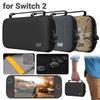 EVA Portable Storage Bag with Mesh Compartment Hard Shell Storage Bag with 8 Card Slots Protective Case for Switch 2 Accessories