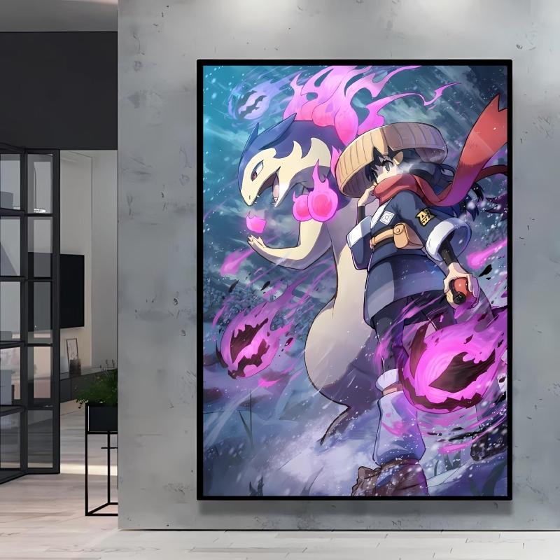 Hot Anime Poster Pokemon Akari Arceus Cartoon Character Picture High Quality Canvas Children's Room Home Decoration Paintings