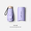 Five-Fold UV Protection Compact Sun and Rain Umbrella, Black Glue Coating.